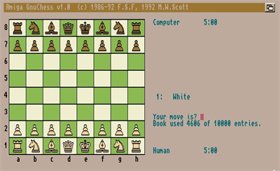 Amiga GnuChess - Screenshot - Gameplay Image