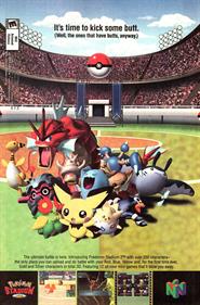 Pokémon Stadium 2 - Advertisement Flyer - Front Image
