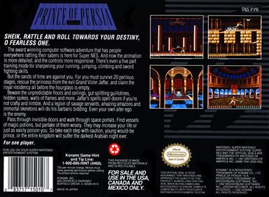 Prince of Persia - Box - Back Image