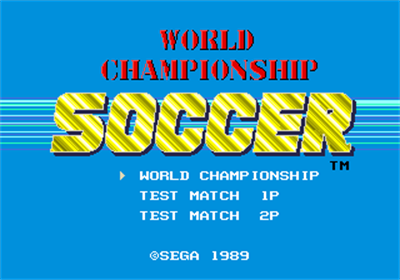 World Championship Soccer - Screenshot - Game Title Image