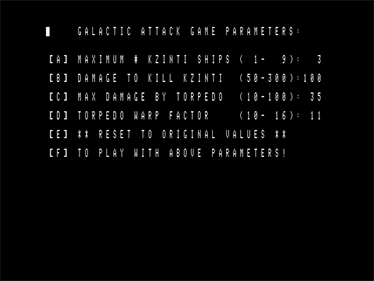 Galactic Attack - Screenshot - Game Select Image