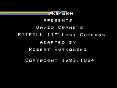 Pitfall II: Lost Caverns - Screenshot - Game Title Image