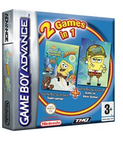 2 Games in 1: SpongeBob SquarePants: Battle for Bikini Bottom + SpongeBob SquarePants: Supersponge - Box - 3D Image