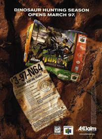 Turok: Dinosaur Hunter - Advertisement Flyer - Front Image