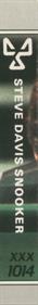 Steve Davis Snooker - Box - Spine Image