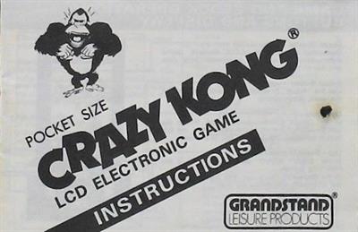Crazy Kong - Arcade - Controls Information Image