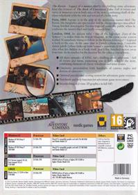 The Raven: Legacy of a Master Thief - Box - Back Image