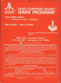 Maze Craze: A Game of Cops 'n Robbers - Box - Back Image