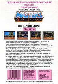 Masters of the Universe: The Arcade Game - Box - Back Image
