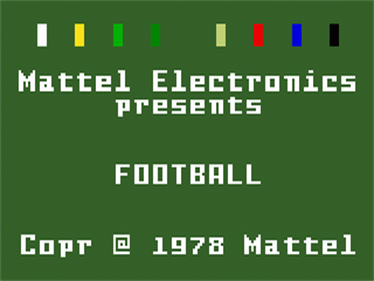 NFL Football - Screenshot - Game Title Image