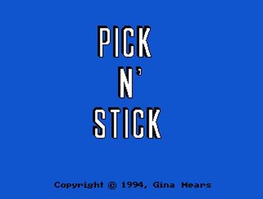 Pick N' Stick - Screenshot - Game Title Image