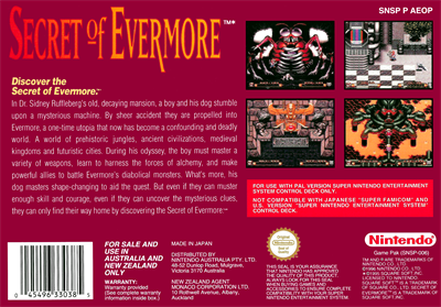 Secret of Evermore - Box - Back Image