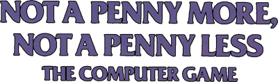 Jeffrey Archer: Not a Penny More, Not a Penny Less: The Computer Game - Clear Logo Image