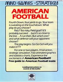 American Football - Box - Back Image