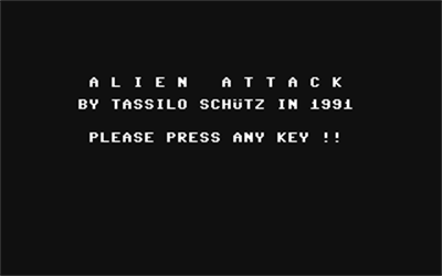 Alien Attack (Markt & Technik) - Screenshot - Game Title Image