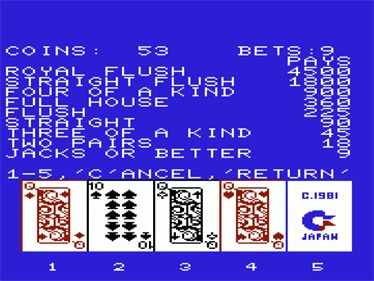 Draw Poker - Screenshot - Gameplay Image