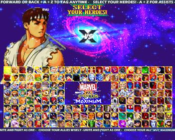 Marvel vs. Capcom: Maximum - Screenshot - Game Select