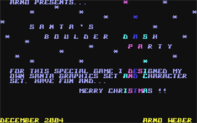 Santa's Boulder Dash Party - Screenshot - Game Title Image