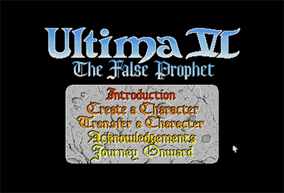 Ultima VI: The False Prophet - Screenshot - Game Title