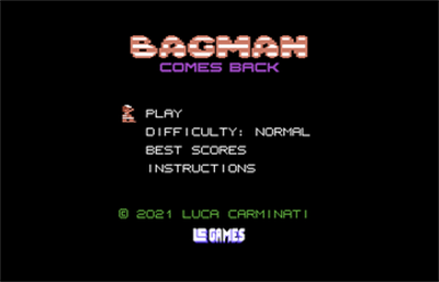 Bagman Comes Back - Screenshot - Game Title Image