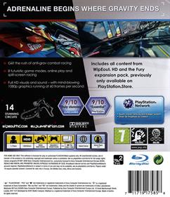 WipEout HD Fury - Box - Back Image