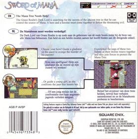 Sword of Mana - Box - Back Image