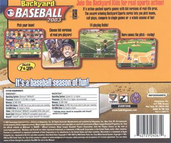 Backyard Baseball 2003 - Box - Back Image