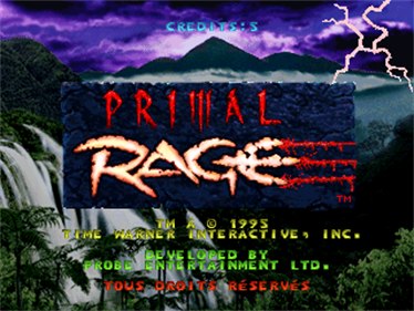 Primal Rage - Screenshot - Game Title Image