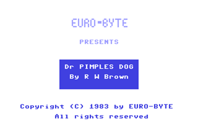 Dr. Pimple's Dog - Screenshot - Game Title Image