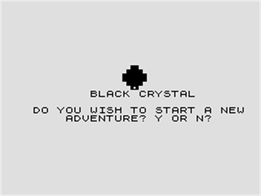 Black Crystal - Screenshot - Game Title Image
