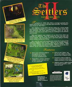 The Settlers II: Veni, Vidi, Vici - Box - Back Image