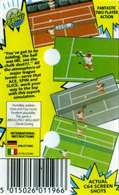 Pro Tennis Simulator - Box - Back Image
