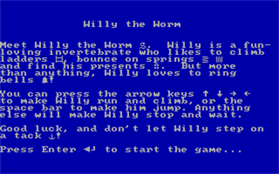 Willy the Worm - Screenshot - Game Title Image