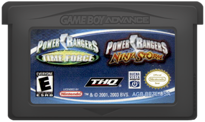 2 Games in 1: Power Rangers: Ninja Storm / Power Rangers: Time Force - Cart - Front Image