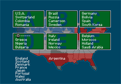 World Cup USA 94 - Screenshot - Game Select Image