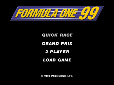 Formula One 99 - Screenshot - Game Title Image