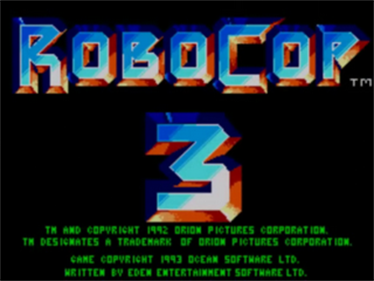 RoboCop 3 - Screenshot - Game Title Image