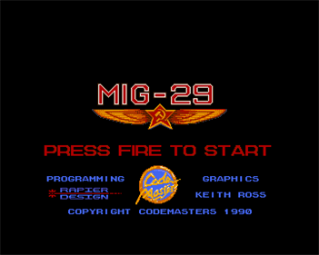 MiG-29 Soviet Fighter - Screenshot - Game Title Image