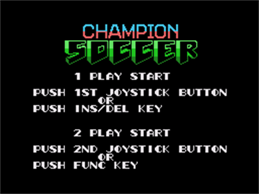 Champion Soccer - Screenshot - Game Title Image