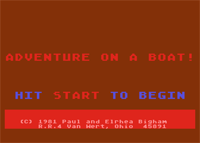 Adventure on a Boat! - Screenshot - Game Title Image