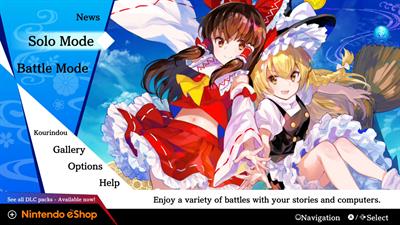 Touhou Spell Bubble - Screenshot - Game Select Image