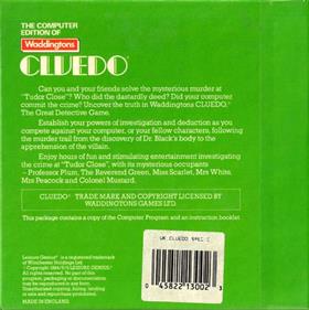 Cluedo - Box - Back Image