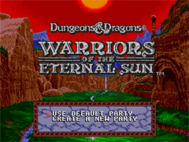 Dungeons & Dragons: Warriors of the Eternal Sun - Screenshot - Game Title Image