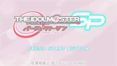 THE iDOLM@STER SP: Perfect Sun  - Screenshot - Game Title Image