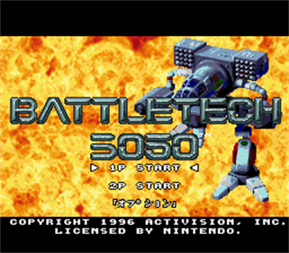 MechWarrior 3050 - Screenshot - Game Title Image