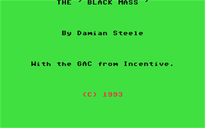 The Black Mass - Screenshot - Game Title Image