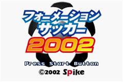 Formation Soccer 2002 - Screenshot - Game Title Image