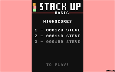 Stack Up BASIC - Screenshot - Game Title Image