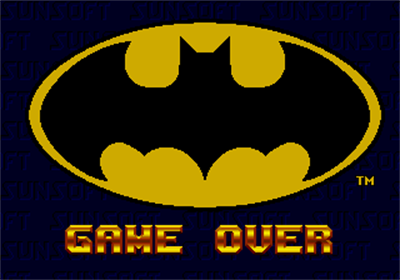 Batman: Revenge of the Joker - Screenshot - Game Over Image