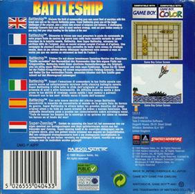 Battleship: The Classic Naval Combat Game - Box - Back Image